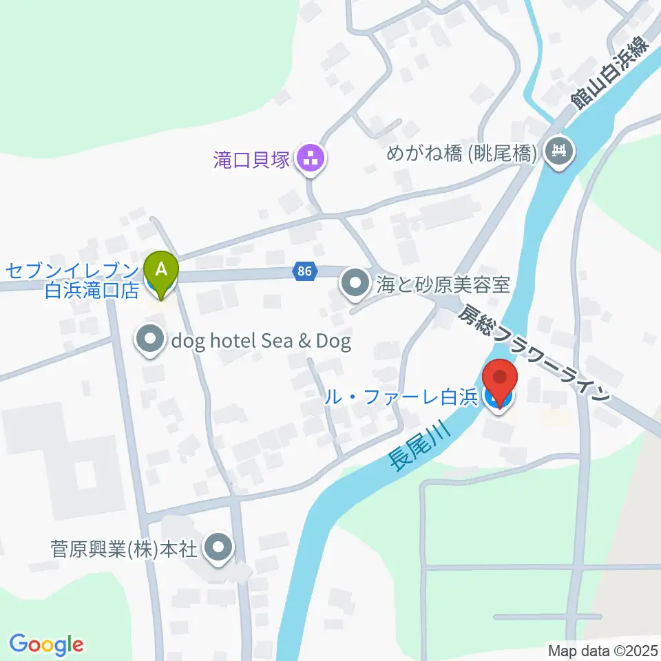 ル・ファーレ白浜周辺のコンビニエンスストア一覧地図