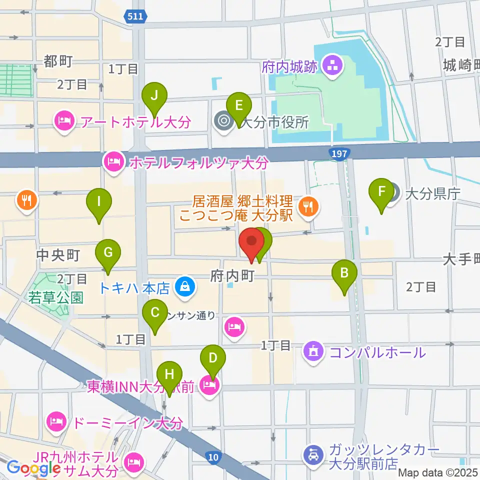 大分シネマ5周辺のコンビニエンスストア一覧地図