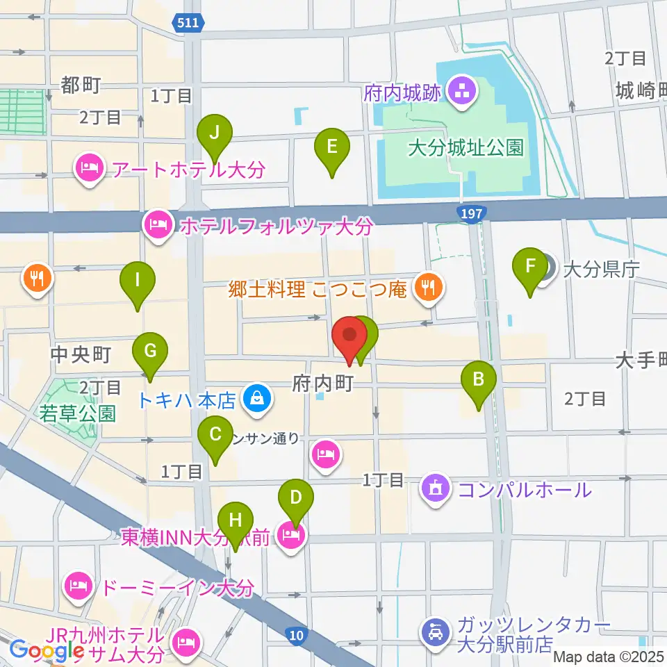 大分シネマ5周辺のコンビニエンスストア一覧地図
