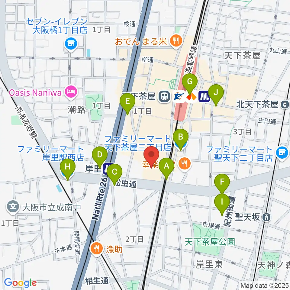 大阪フィルハーモニー会館周辺のコンビニエンスストア一覧地図
