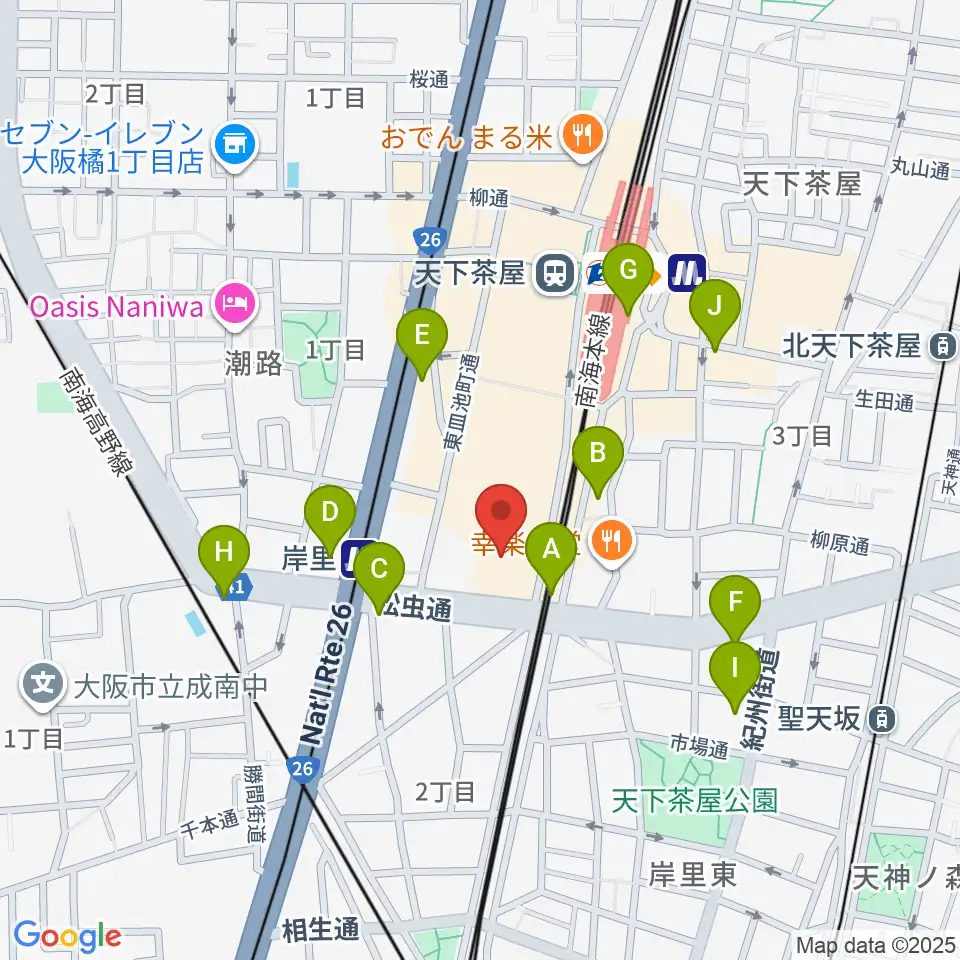 大阪フィルハーモニー会館周辺のコンビニエンスストア一覧地図