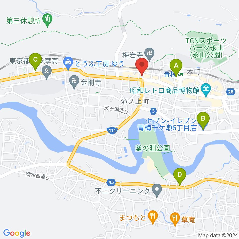 S&Dたまぐーセンター周辺のコンビニエンスストア一覧地図