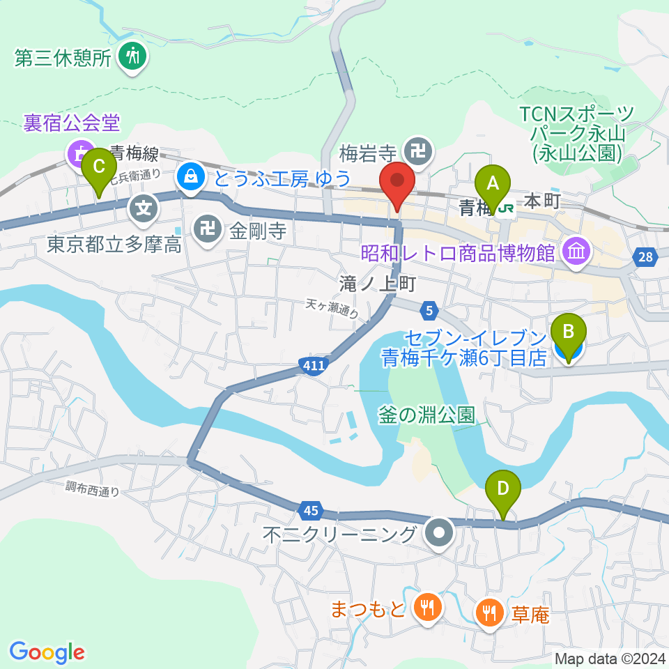 S&Dたまぐーセンター周辺のコンビニエンスストア一覧地図