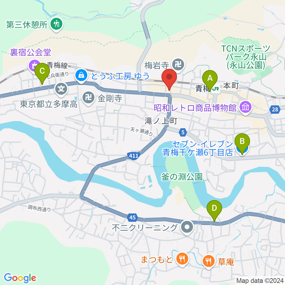 S&Dたまぐーセンター周辺のコンビニエンスストア一覧地図