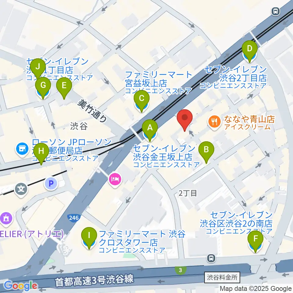 渋谷シアター・イメージフォーラム周辺のコンビニエンスストア一覧地図