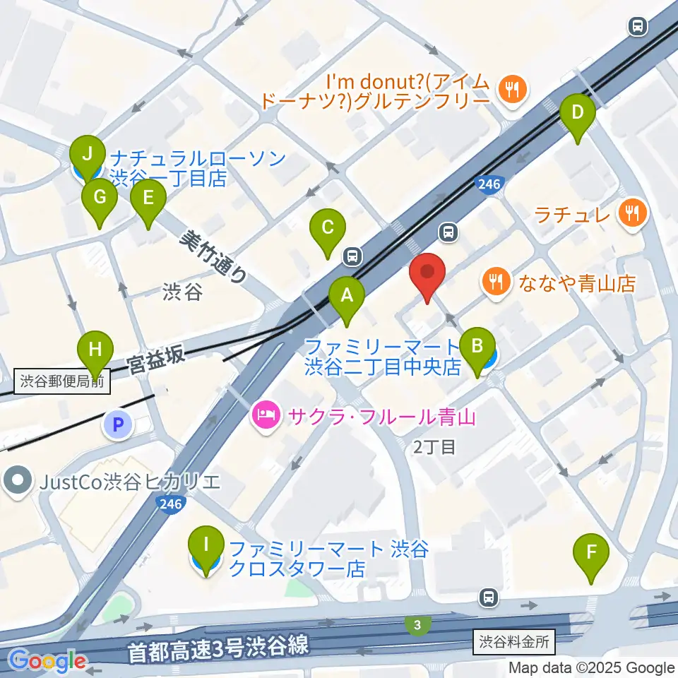 渋谷シアター・イメージフォーラム周辺のコンビニエンスストア一覧地図