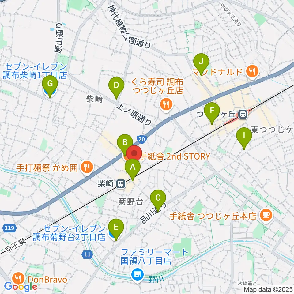 柴崎RATHOLE周辺のコンビニエンスストア一覧地図