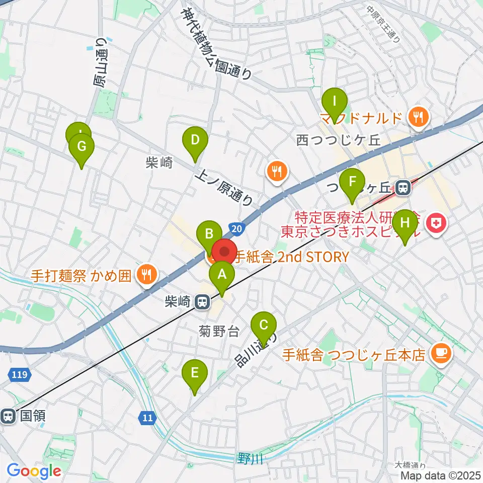 柴崎RATHOLE周辺のコンビニエンスストア一覧地図
