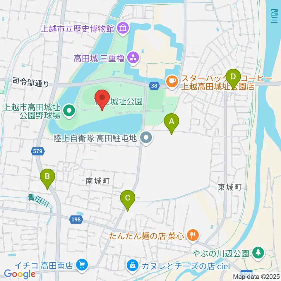 高田城址公園オーレンプラザ周辺のコンビニエンスストア一覧地図