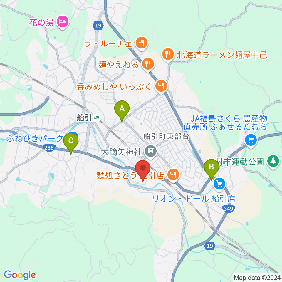 田村市文化センター周辺のコンビニエンスストア一覧地図