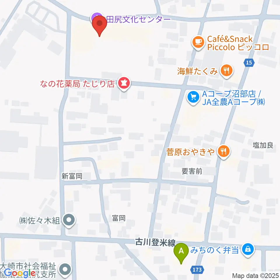 大崎市田尻文化センター周辺のコンビニエンスストア一覧地図