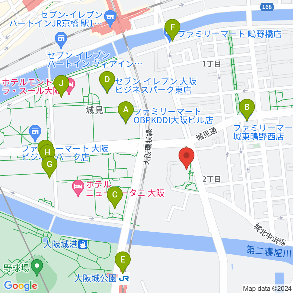 クレオ大阪東周辺のコンビニエンスストア一覧地図