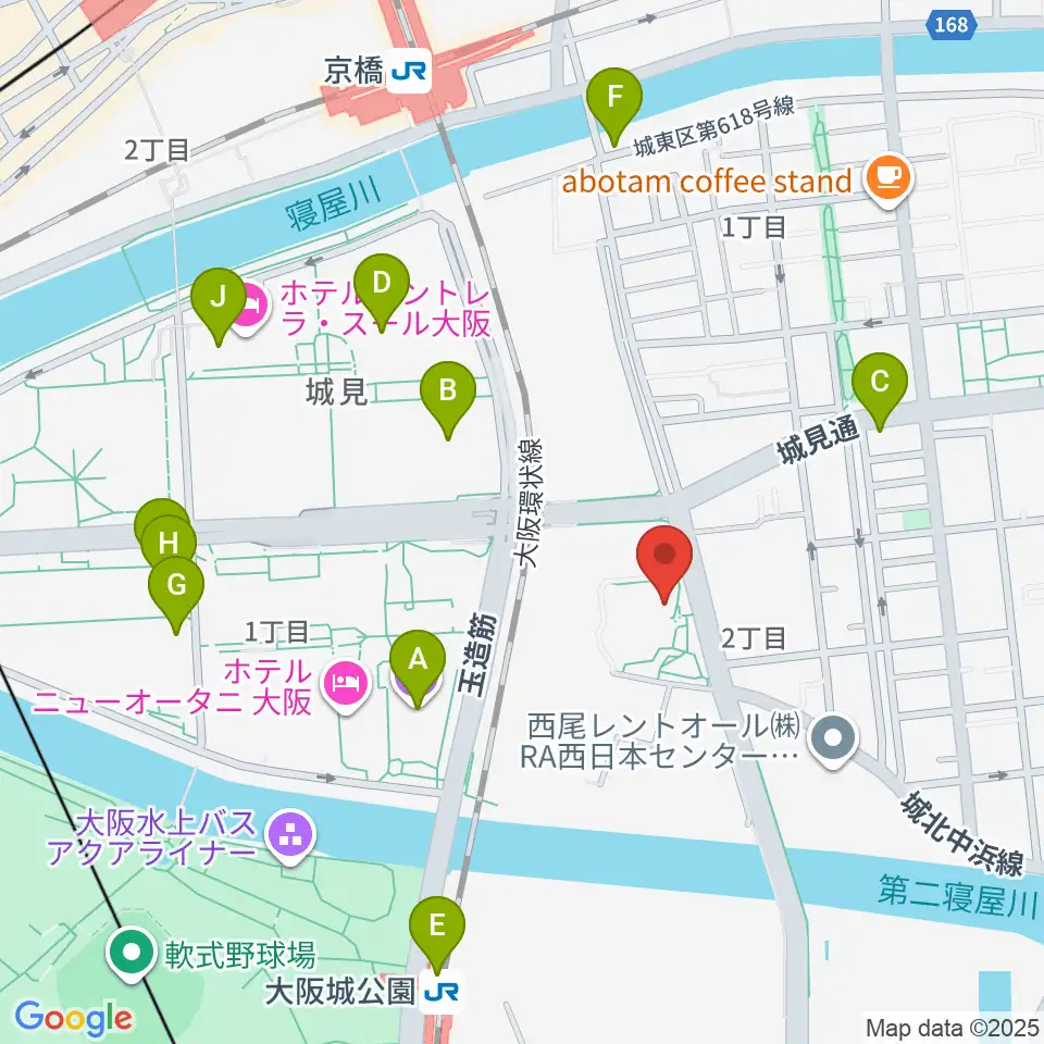 クレオ大阪東周辺のコンビニエンスストア一覧地図