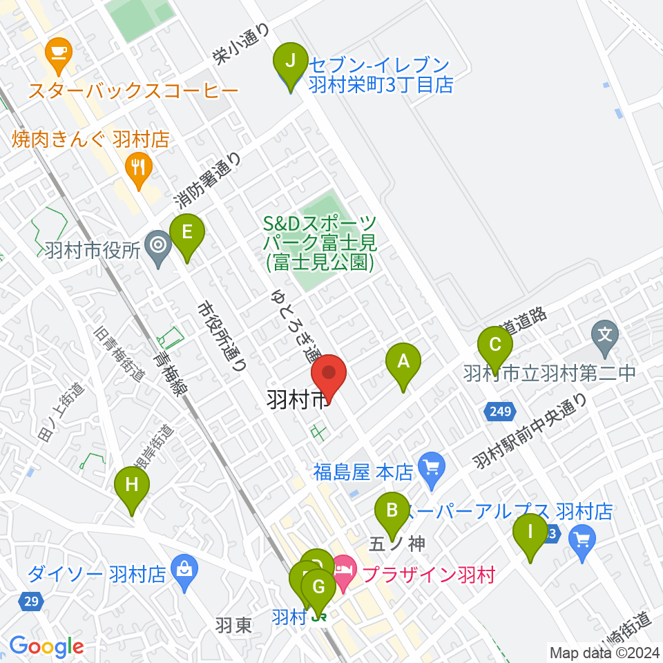 プリモホールゆとろぎ周辺のコンビニエンスストア一覧地図