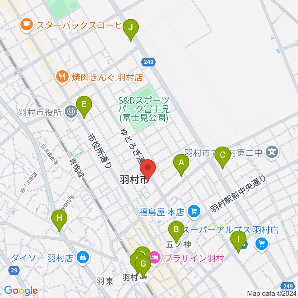 プリモホールゆとろぎ周辺のコンビニエンスストア一覧地図