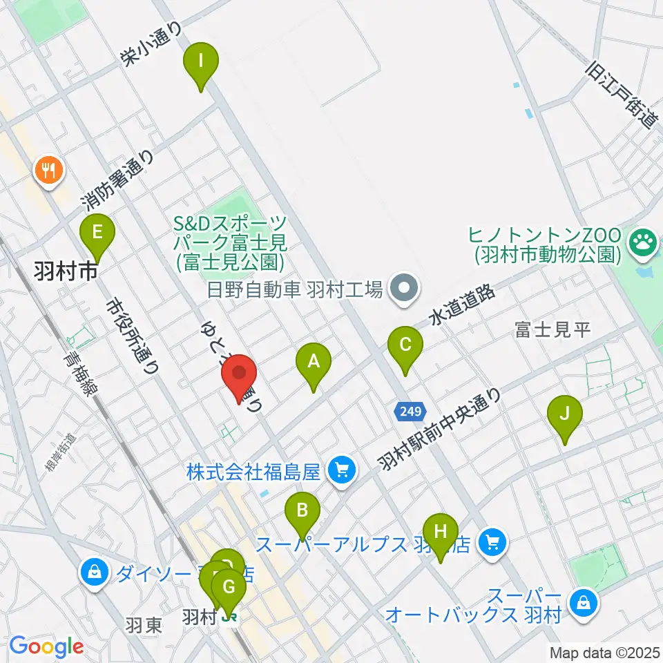 プリモホールゆとろぎ周辺のコンビニエンスストア一覧地図