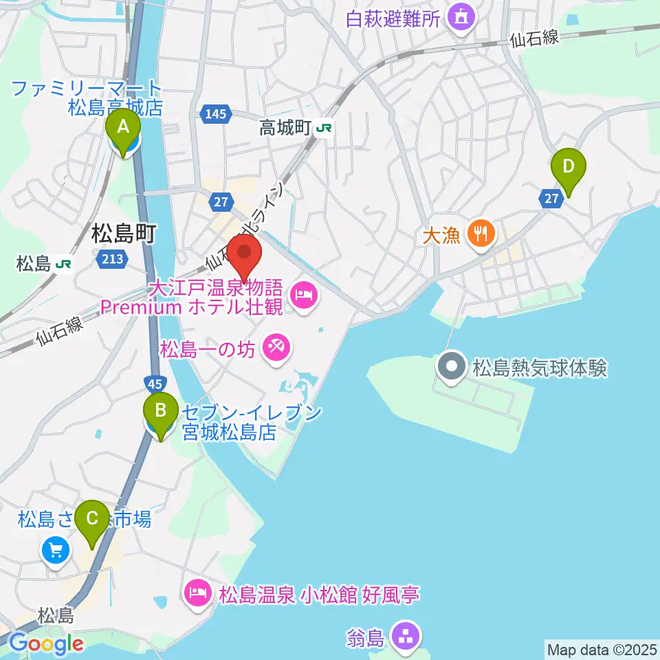 松島町文化観光交流館 アトレ・るHall周辺のコンビニエンスストア一覧地図