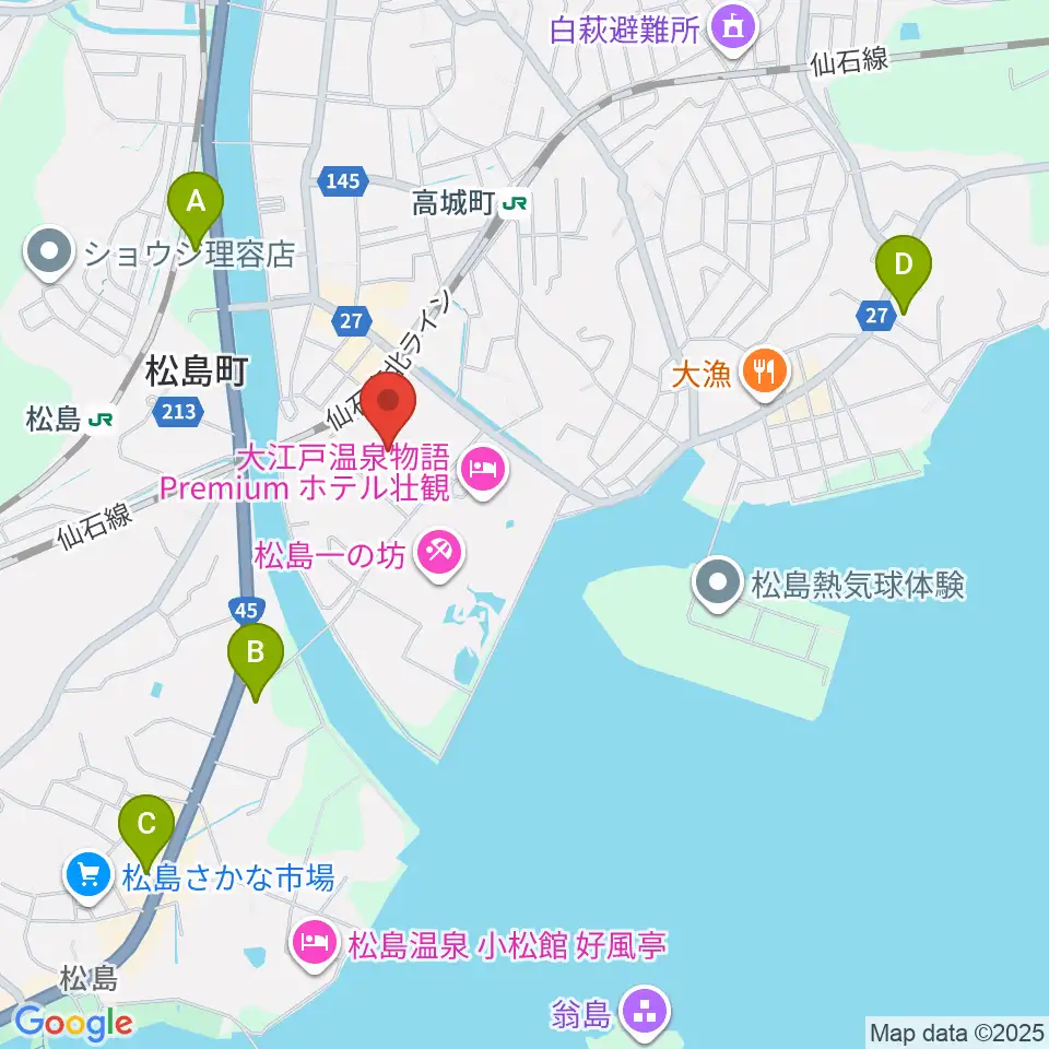 松島町文化観光交流館 アトレ・るHall周辺のコンビニエンスストア一覧地図