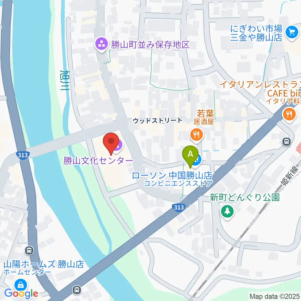 勝山文化センター周辺のコンビニエンスストア一覧地図