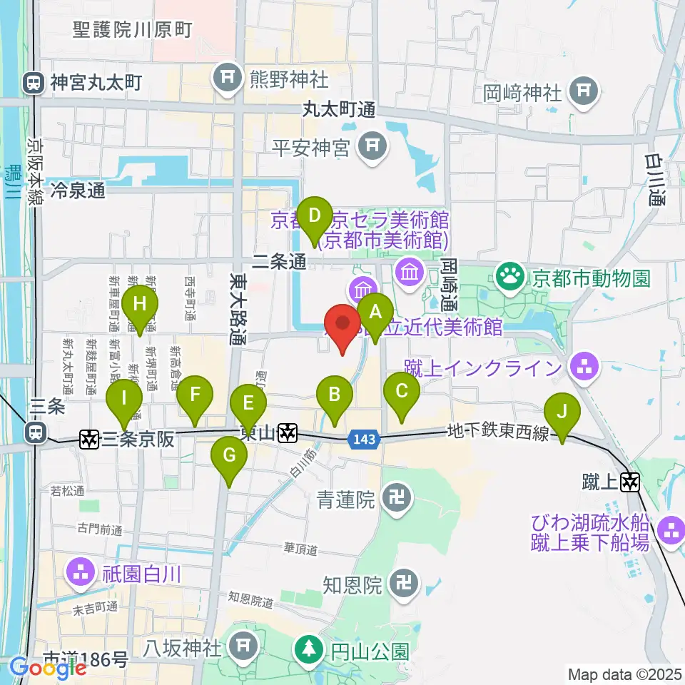 京都観世会館周辺のコンビニエンスストア一覧地図