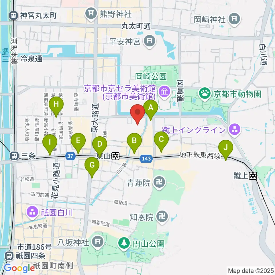 京都観世会館周辺のコンビニエンスストア一覧地図