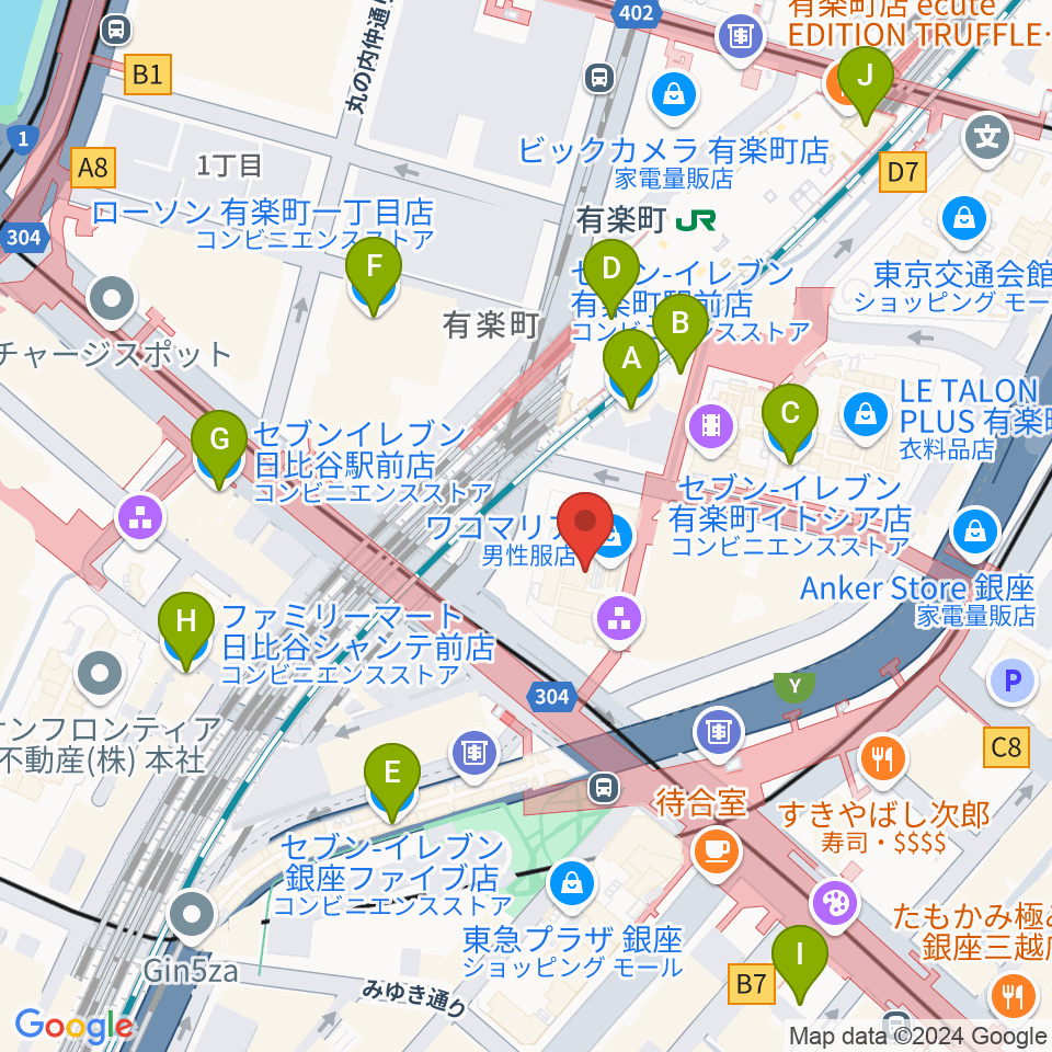 プラネタリアTOKYO周辺のコンビニエンスストア一覧地図