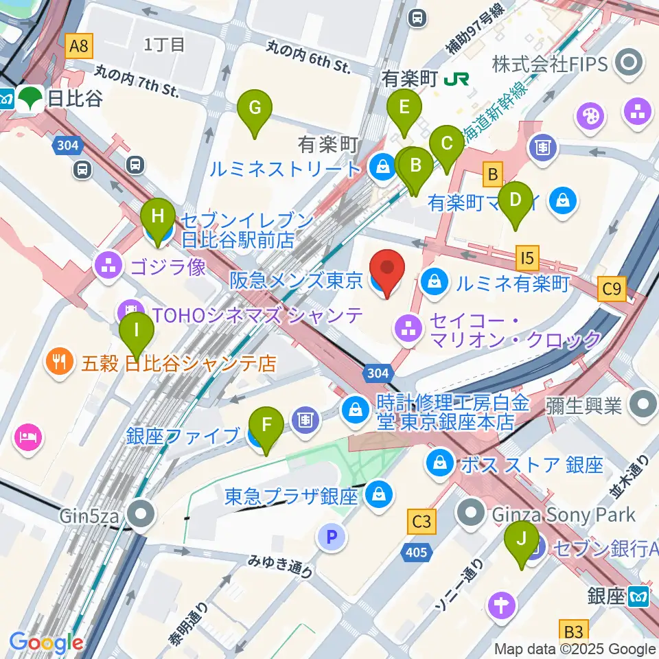 プラネタリアTOKYO周辺のコンビニエンスストア一覧地図