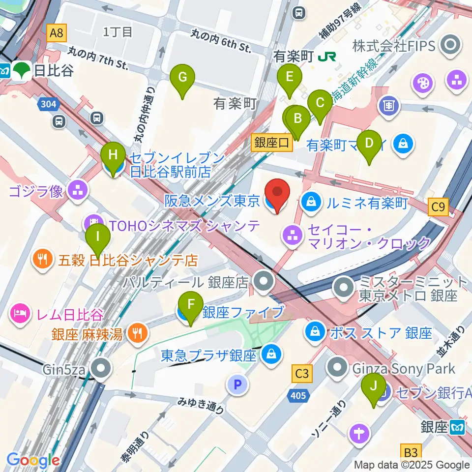 プラネタリアTOKYO周辺のコンビニエンスストア一覧地図