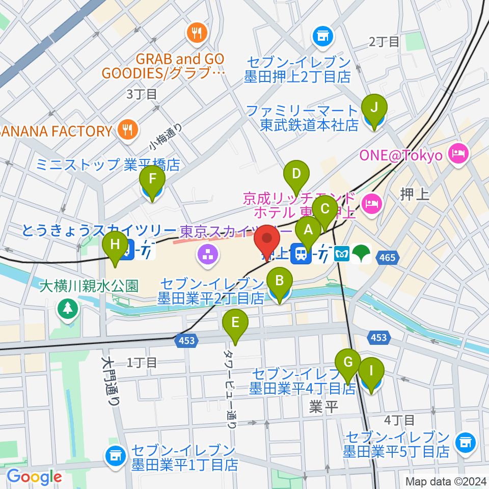 プラネタリウム天空周辺のコンビニエンスストア一覧地図