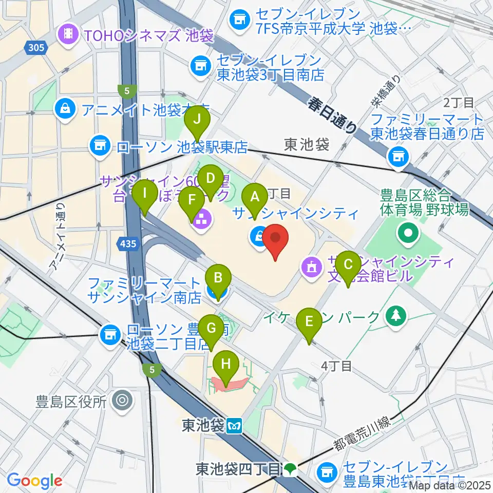 プラネタリウム満天周辺のコンビニエンスストア一覧地図