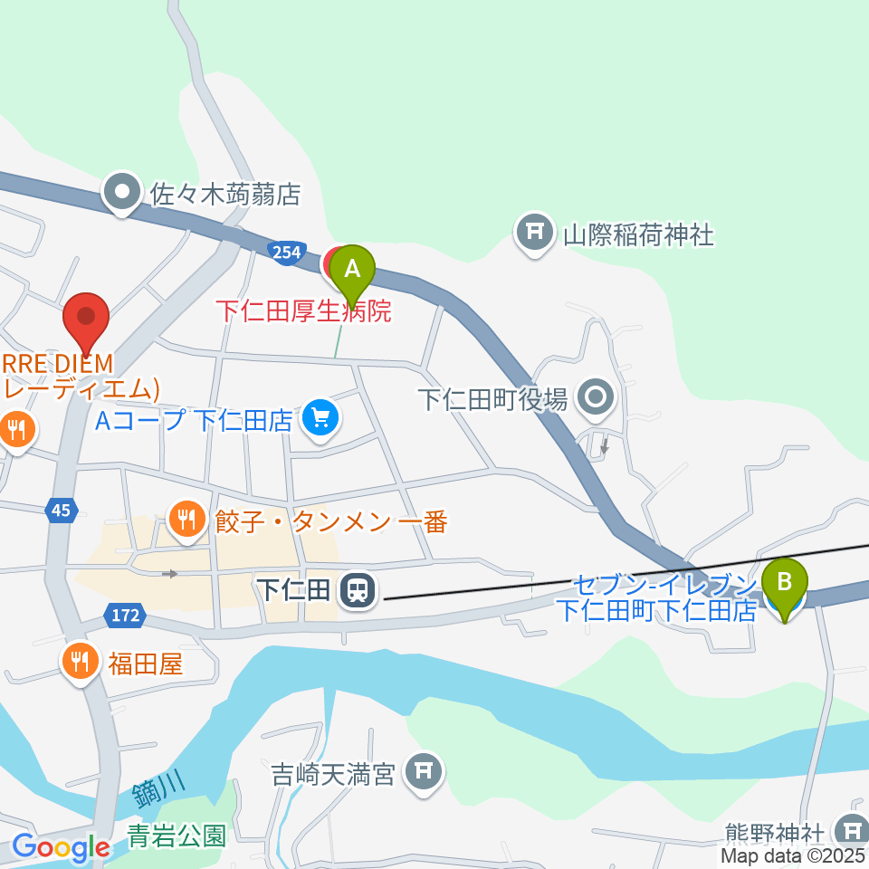 下仁田町文化ホール周辺のコンビニエンスストア一覧地図