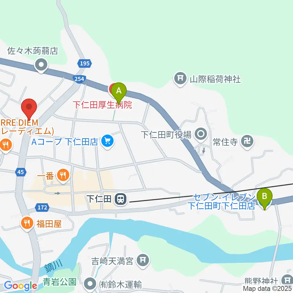 下仁田町文化ホール周辺のコンビニエンスストア一覧地図