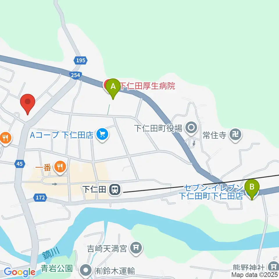 下仁田町文化ホール周辺のコンビニエンスストア一覧地図