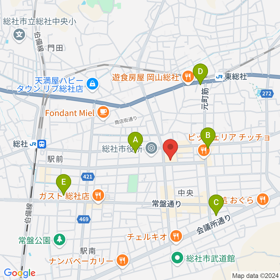 総社市民会館周辺のコンビニエンスストア一覧地図