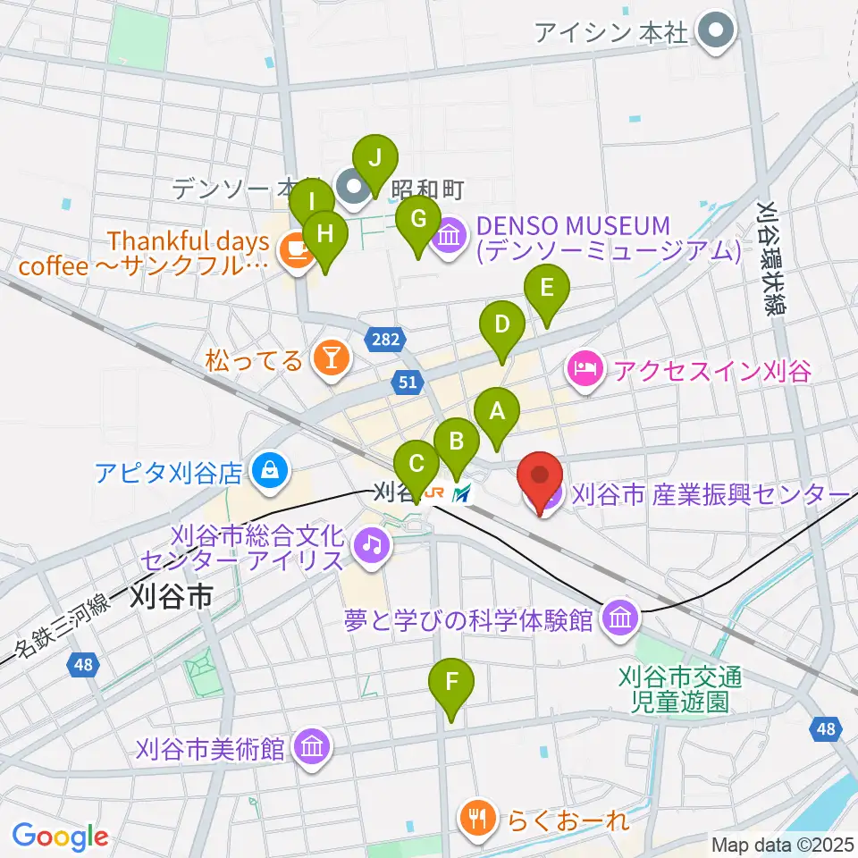 刈谷市産業振興センター周辺のコンビニエンスストア一覧地図
