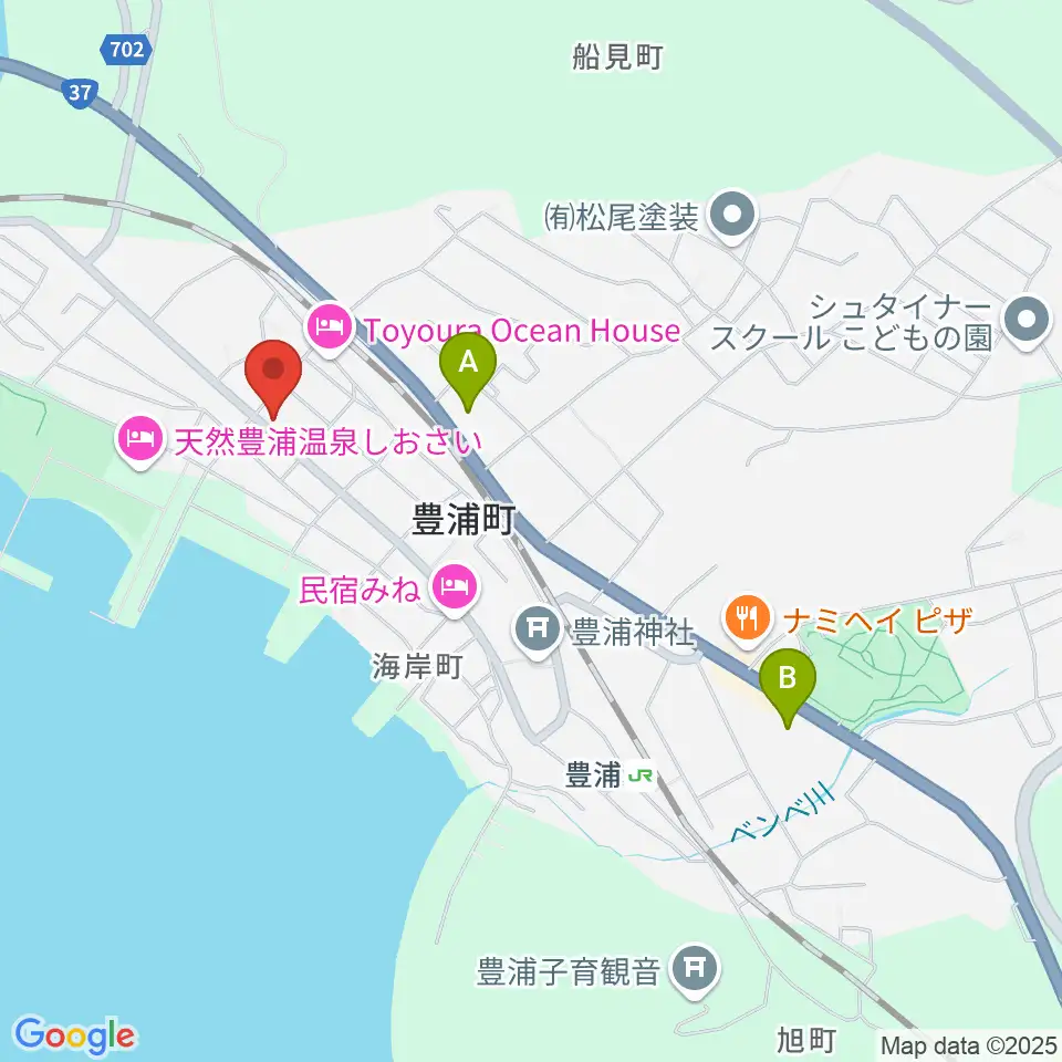 豊浦町地域交流センター とわにー周辺のコンビニエンスストア一覧地図
