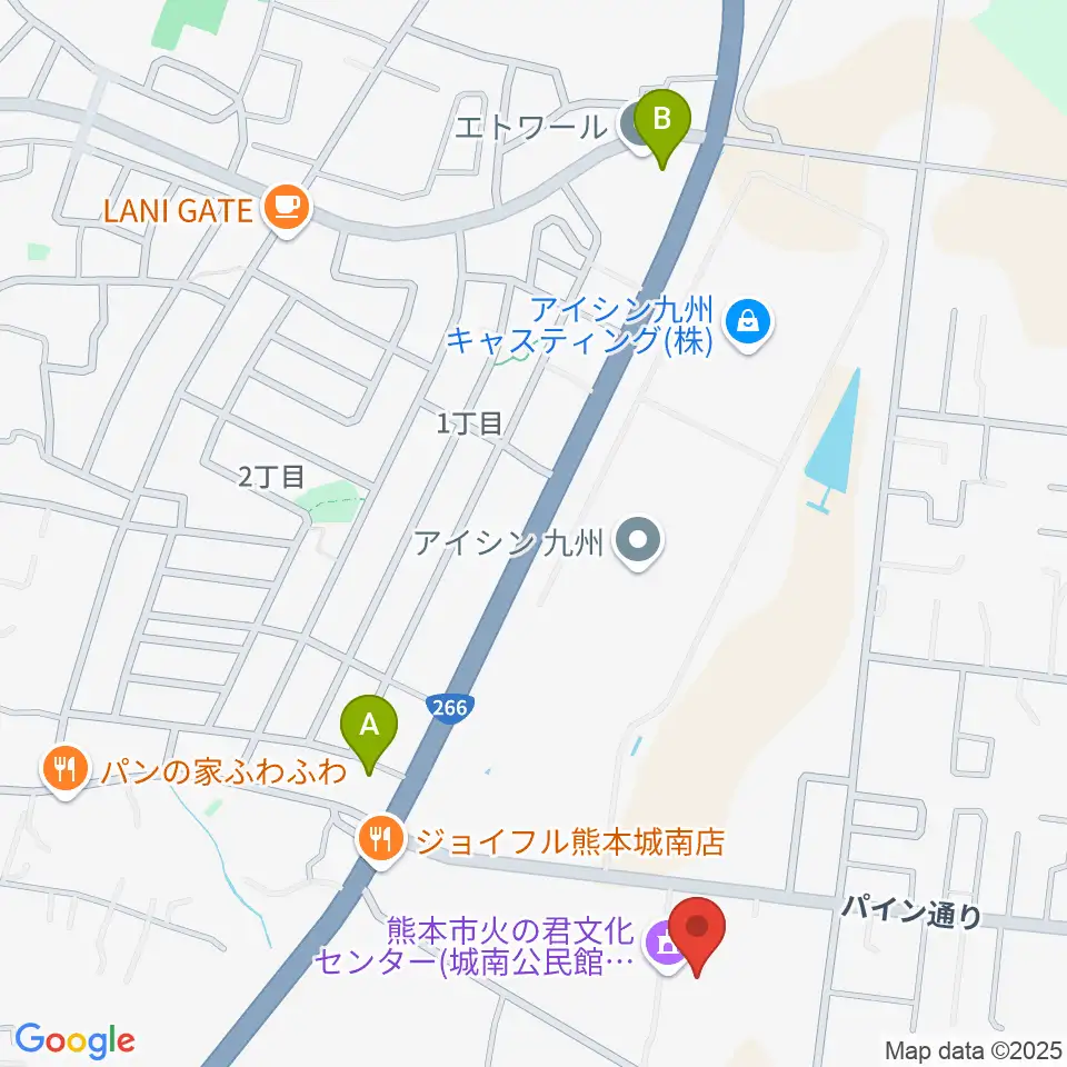 火の君文化ホール周辺のコンビニエンスストア一覧地図