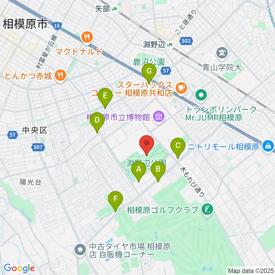 銀河アリーナ周辺のコンビニエンスストア一覧地図