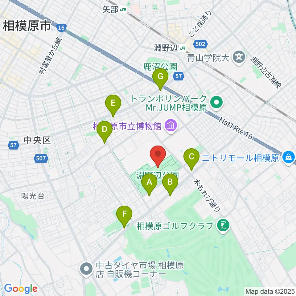 銀河アリーナ周辺のコンビニエンスストア一覧地図