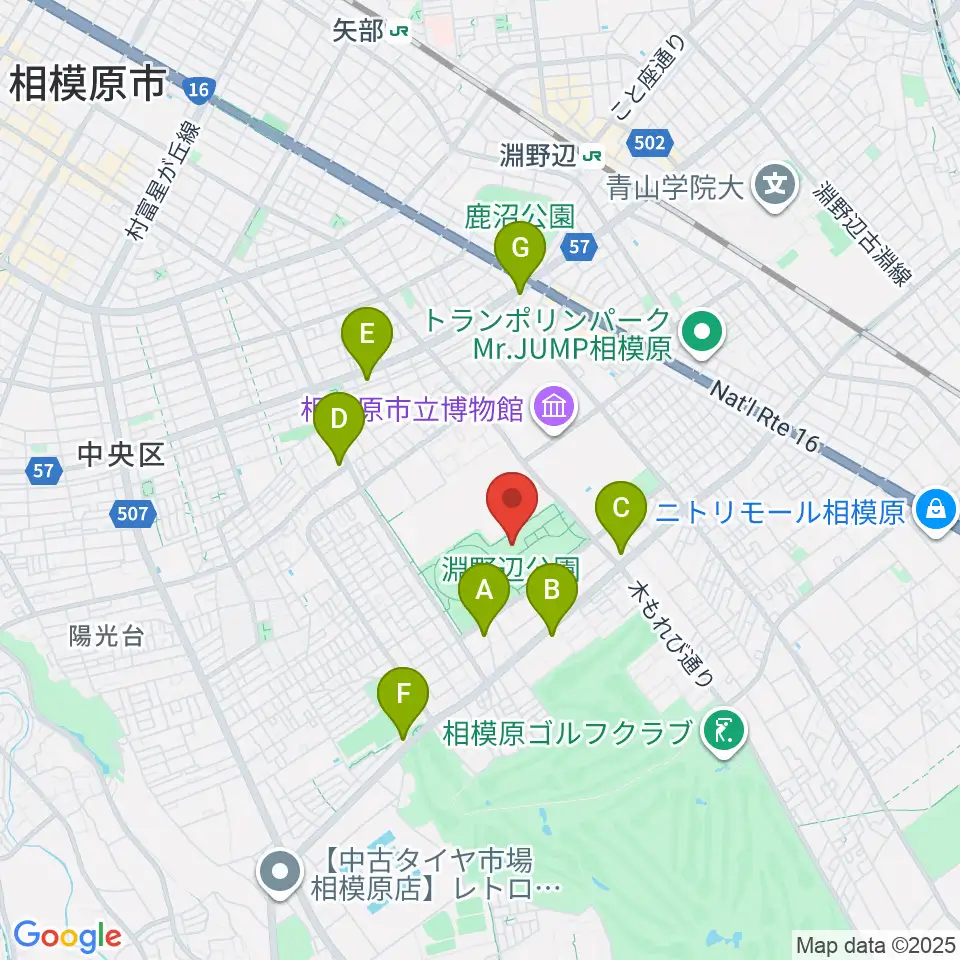 銀河アリーナ周辺のコンビニエンスストア一覧地図