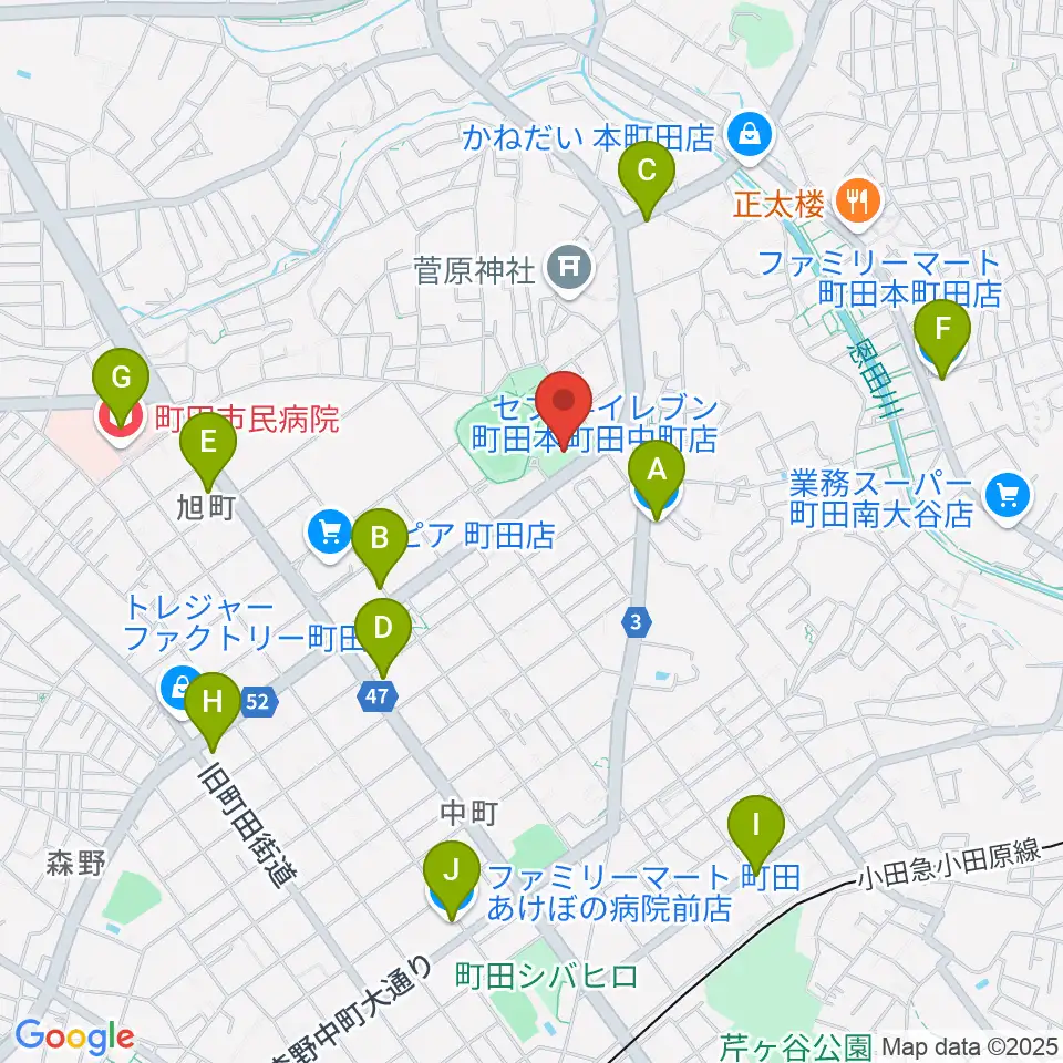 サン町田旭体育館周辺のコンビニエンスストア一覧地図