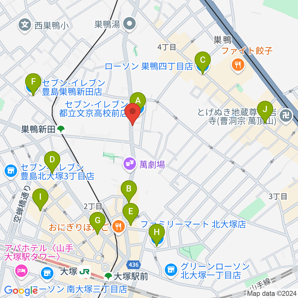 シネマハウス大塚周辺のコンビニエンスストア一覧地図