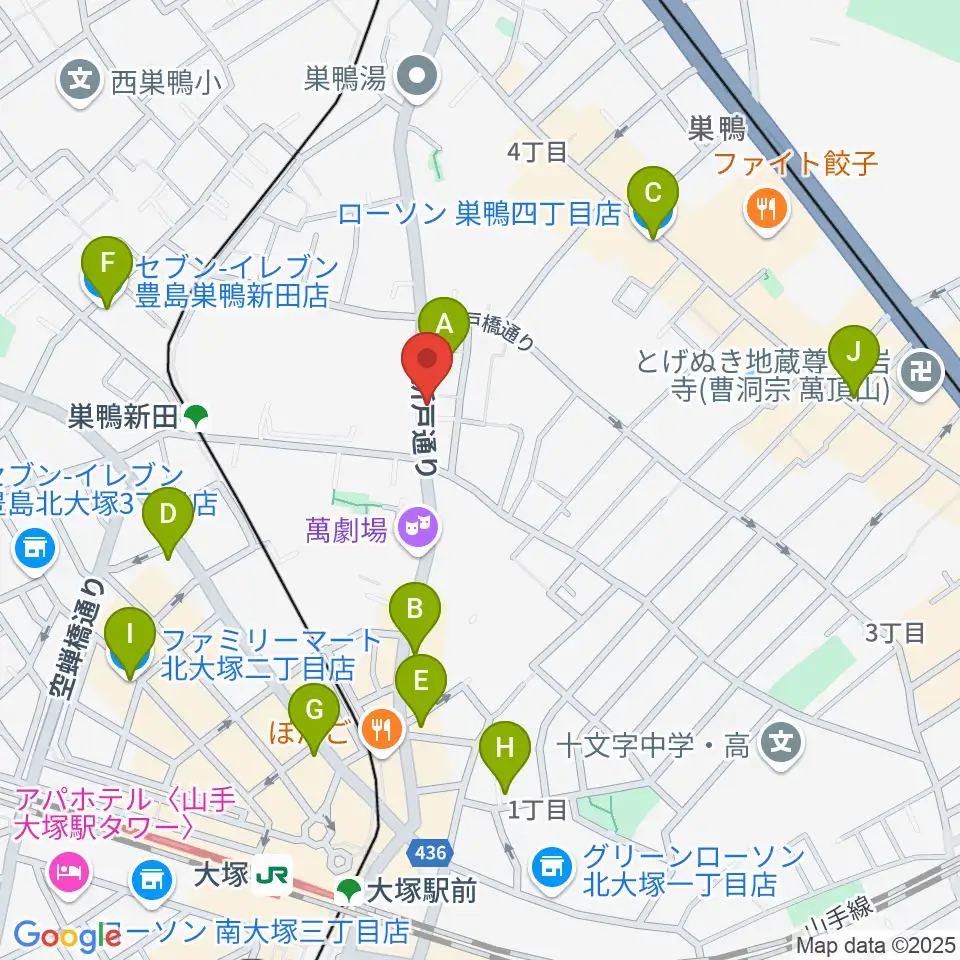 シネマハウス大塚周辺のコンビニエンスストア一覧地図