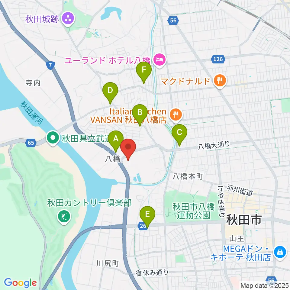 CNAアリーナ★あきた周辺のコンビニエンスストア一覧地図