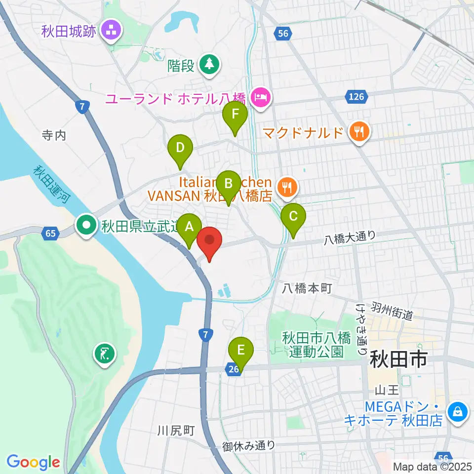 CNAアリーナ★あきた周辺のコンビニエンスストア一覧地図