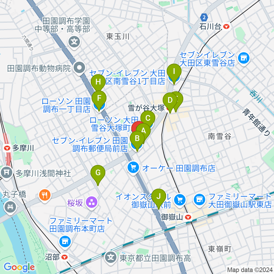 Studio PJ周辺のコンビニエンスストア一覧地図