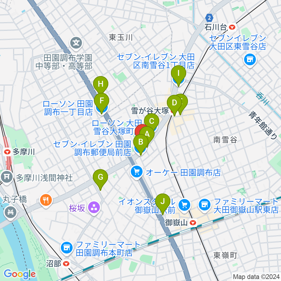 Studio PJ周辺のコンビニエンスストア一覧地図