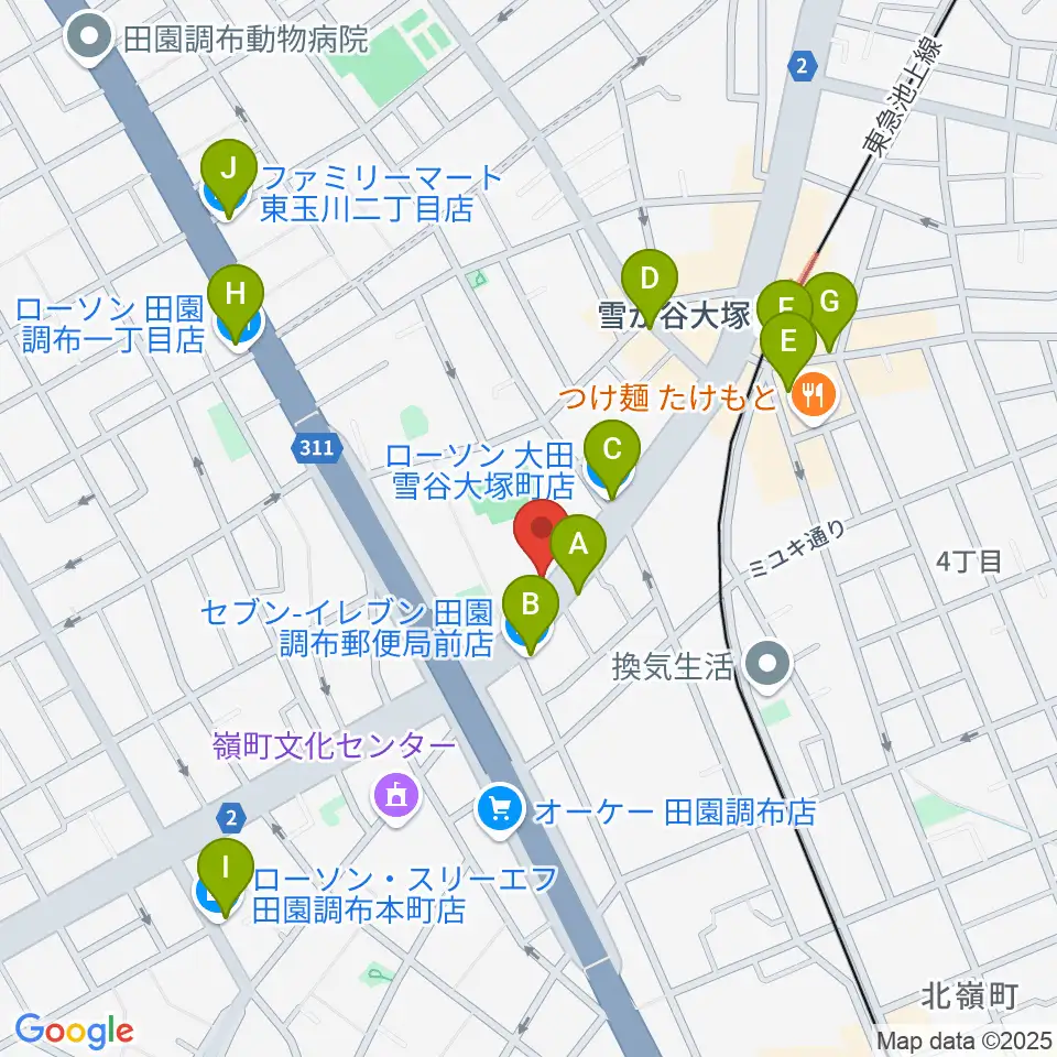 Studio PJ周辺のコンビニエンスストア一覧地図