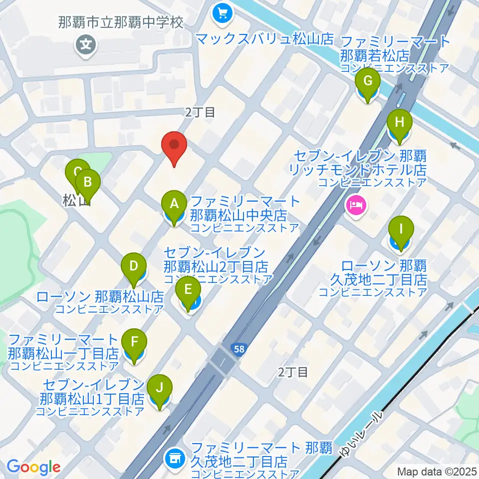 ドラムショップハル周辺のコンビニエンスストア一覧地図