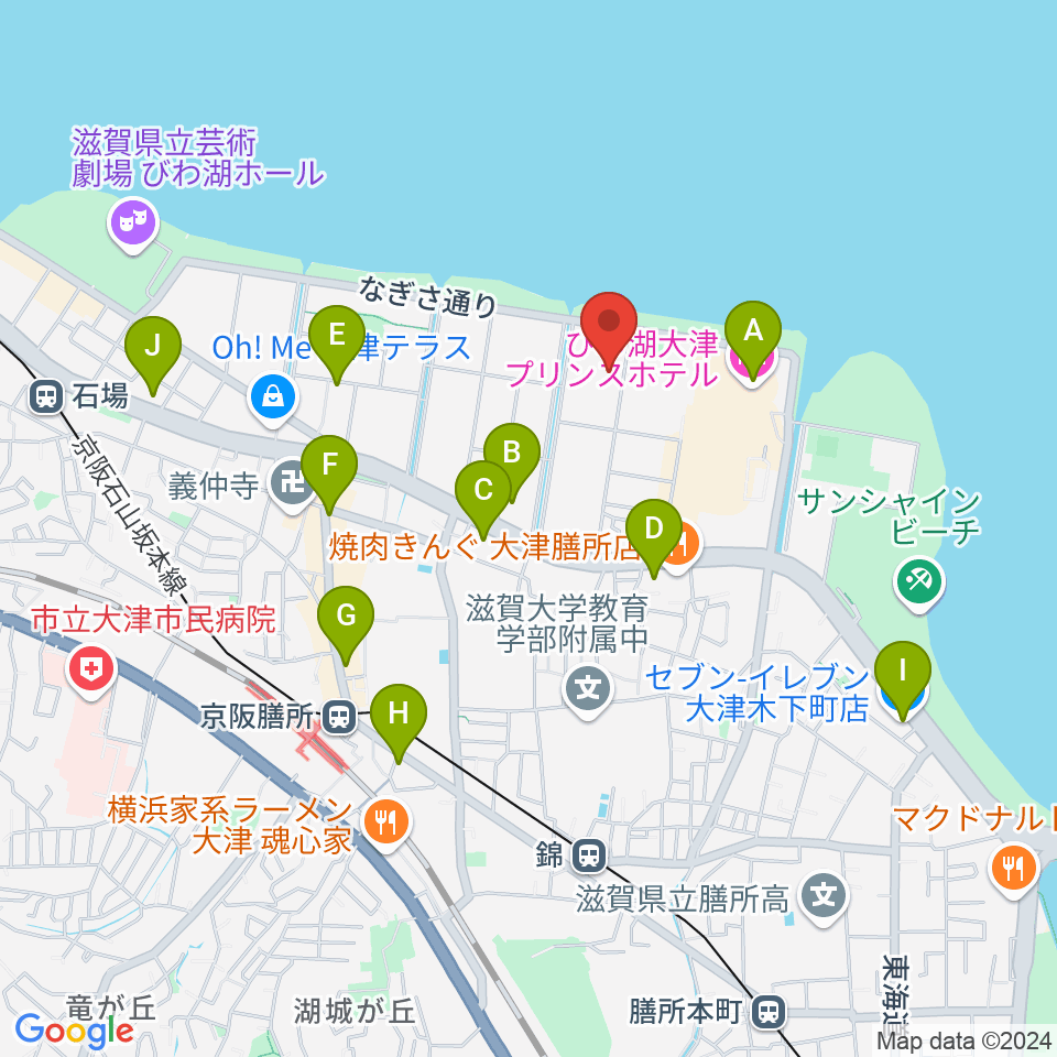 滋賀県立武道館周辺のコンビニエンスストア一覧地図